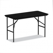 Alera Wood Folding Table, Rectangular, 48w x 23.88d x 29h, Black (FT724824BK)