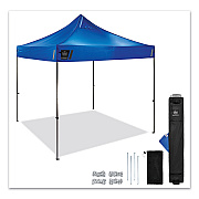 ergodyne Shax 6000 Heavy-Duty Pop-Up Tent, Single Skin, 10 ft x 10 ft, Polyester/Steel, Blue (EGO12905)