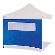 ergodyne Shax 6092 Pop-Up Tent Sidewall with Mesh Window, Single Skin, 10 ft x 10 ft, Polyester, Blue (EGO12987)