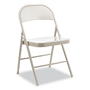 Alera Armless Steel Folding Chair, Supports Up to 275 lb, Taupe Seat, Taupe Back, Taupe Base, 4/Carton (ALECA944)