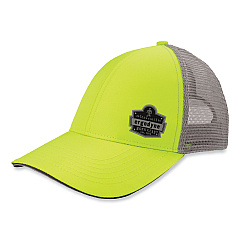 GloWear 8933 Reflective Snapback Hat, Cotton/Polyester, Ergodyne Logo, One Size Fits Most, Hi-Vis Lime (EGO23244)