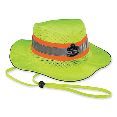 ergodyne GloWear 8935 Hi-Vis Ranger Sun Hat, Polyester, Large/X-Large, Lime (EGO23260)