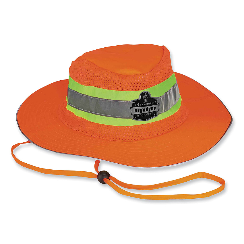 ergodyne GloWear 8935 Hi-Vis Ranger Sun Hat, Polyester, 2X-Large/3X-Large, Orange (EGO23262)
