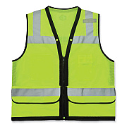 ergodyne GloWear 8253HDZ Class 2 Heavy-Duty Mesh Surveyors Vest, Polyester, Small/Medium, Lime (EGO23323)