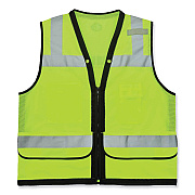 ergodyne GloWear 8253HDZ Class 2 Heavy-Duty Mesh Surveyors Vest, Polyester, 2X-Large/3X-Large, Lime (EGO23327)