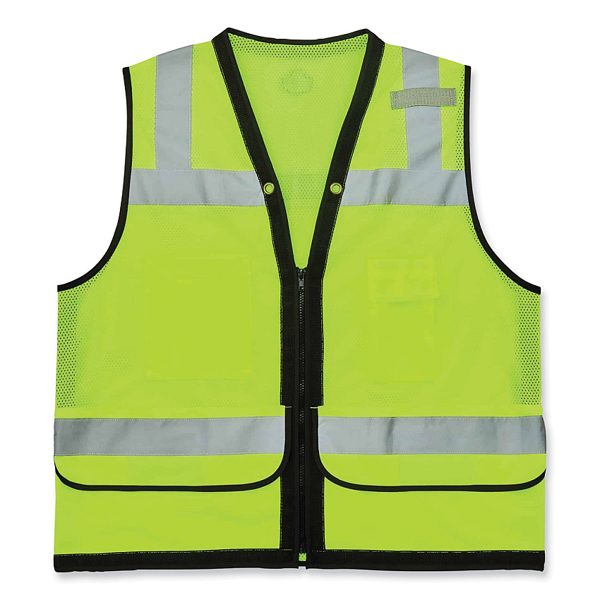 ergodyne GloWear 8253HDZ Class 2 Heavy-Duty Mesh Surveyors Vest, Polyester, 4X-Large/5X-Large, Lime (EGO23329)