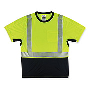 ergodyne GloWear 8283BK Class 2 Lightweight Performance Hi-Vis T-Shirt, Polyester, Large, Lime (EGO23504)