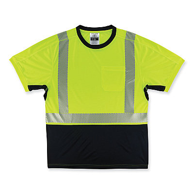 ergodyne GloWear 8283BK Class 2 Lightweight Performance Hi-Vis T-Shirt, Polyester, X-Large, Lime (EGO23505)