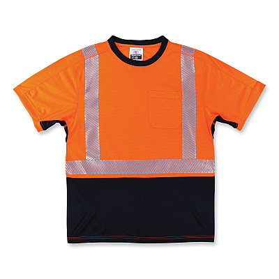 ergodyne GloWear 8283BK Class 2 Lightweight Performance Hi-Vis T-Shirt, Polyester, X-Large, Orange (EGO23515)