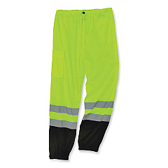 ergodyne GloWear 8910BK Class E Hi-Vis Pants with Black Bottom, Polyester, 2X-Large/3X-Large, Lime (EGO23957)