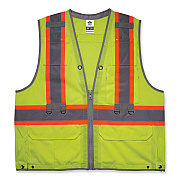 ergodyne GloWear 8231TV Class 2 Hi-Vis Tool Tethering Safety Vest, Polyester, 2X-Large/3X-Large, Lime (EGO24177)