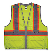 ergodyne GloWear 8231TVK Class 2 Hi-Vis Tool Tethering Safety Vest Kit, Polyester, Large/X-Large, Lime (EGO24185)