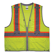 ergodyne GloWear 8231TVK Class 2 Hi-Vis Tool Tethering Safety Vest Kit, Polyester, 2X-Large/3X-Large, Lime (EGO24187)
