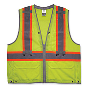 ergodyne GloWear 8231TVK Class 2 Hi-Vis Tool Tethering Safety Vest Kit, Polyester, 4X-Large/5X-Large, Lime (EGO24189)