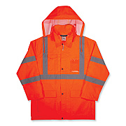 ergodyne GloWear 8366 Class 3 Lightweight Hi-Vis Rain Jacket, Polyester, 2X-Large, Orange (EGO24366)