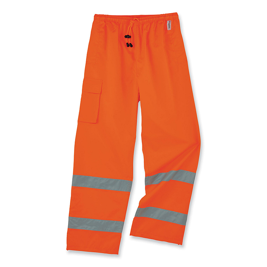 ergodyne GloWear 8915 Class E Hi-Vis Rain Pants, Medium, Orange (EGO24413)