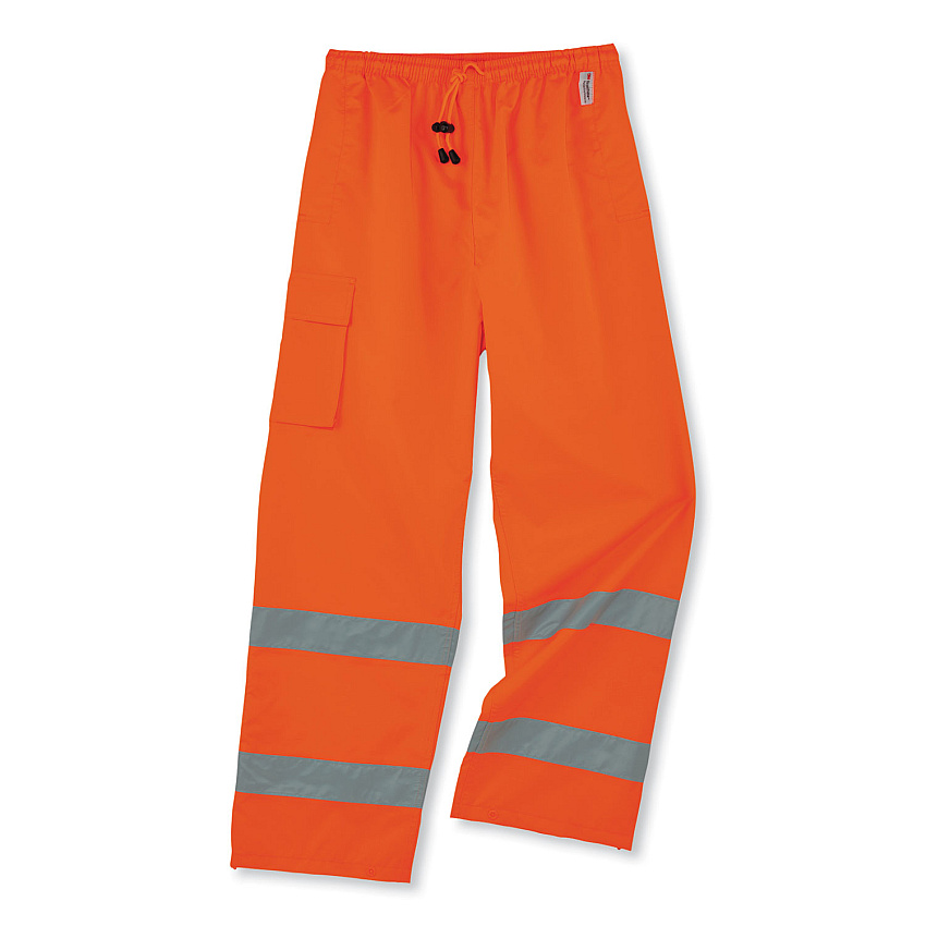 ergodyne GloWear 8915 Class E Hi-Vis Rain Pants, X-Large, Orange (EGO24415)
