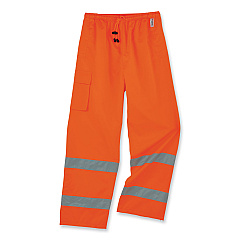 ergodyne GloWear 8915 Class E Hi-Vis Rain Pants, 4X-Large, Orange (EGO24418)