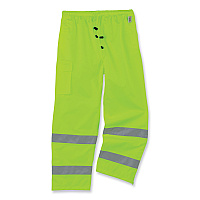 ergodyne GloWear 8915 Class E Hi-Vis Rain Pants, Small, Lime (EGO24422)