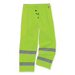 ergodyne GloWear 8915 Class E Hi-Vis Rain Pants, X-Large, Lime (EGO24425)