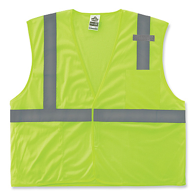 ergodyne GloWear 8210HL-S Single Size Class 2 Economy Mesh Vest, Polyester, Medium, Lime (EGO24523)