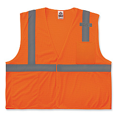 ergodyne GloWear 8210HL-S Single Size Class 2 Economy Mesh Vest, Polyester, Medium, Orange (EGO24533)
