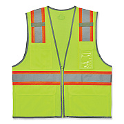 ergodyne GloWear 8246Z-S Single Size Class 2 Two-Tone Mesh Vest, Polyester, Small, Lime (EGO24562)