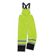 ergodyne GloWear 8918BK Class E Hi-Vis Rain Bibs Black Bottom, 2X-Large, Lime (EGO25016)