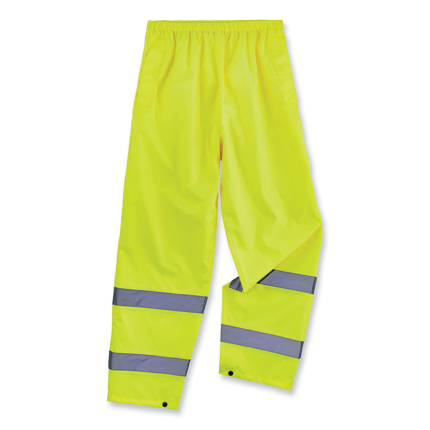 ergodyne GloWear 8916 Class E Lightweight Hi-Vis Rain Pants, 5X-Large, Lime (EGO25349)