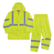ergodyne GloWear 8376K Lightweight HV Rain Suit, Medium, Lime (EGO25433)