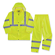ergodyne GloWear 8376K Lightweight HV Rain Suit, X-Large, Lime (EGO25435)