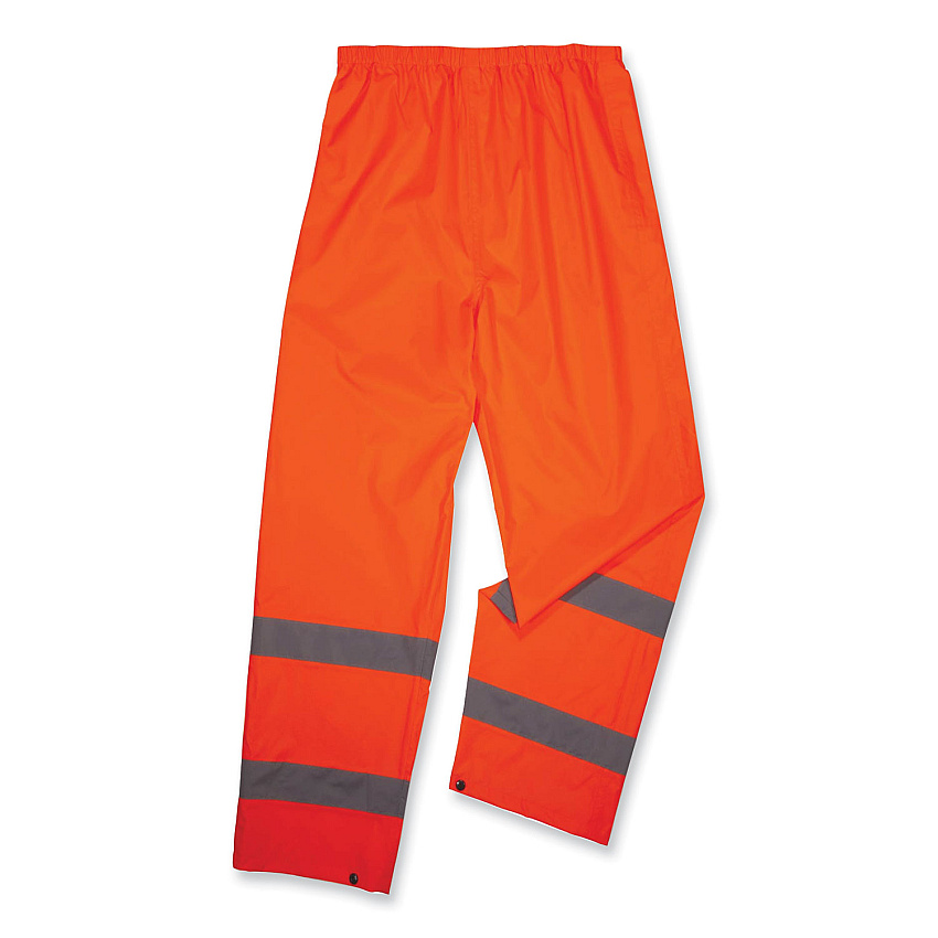 ergodyne GloWear 8916 Class E Lightweight Hi-Vis Rain Pants, 4X-Large, Orange (EGO25448)