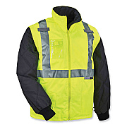 ergodyne GloWear 8287 Class 2 Hi-Vis Jacket with Removable Sleeves, Small, Lime (EGO25492)