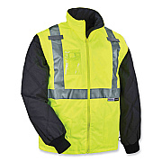 ergodyne GloWear 8287 Class 2 Hi-Vis Jacket with Removable Sleeves, Large, Lime (EGO25494)