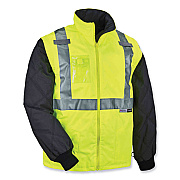 ergodyne GloWear 8287 Class 2 Hi-Vis Jacket with Removable Sleeves, X-Large, Lime (EGO25495)