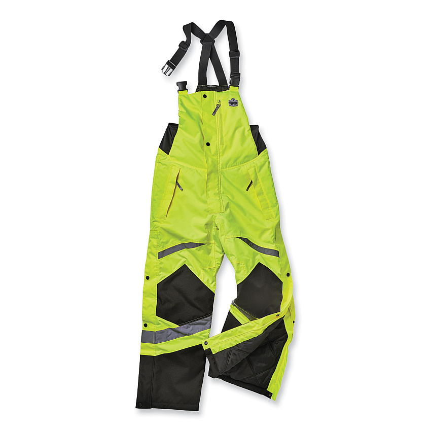 ergodyne GloWear 8928 Class E Hi-Vis Insulated Bibs, Small, Lime (EGO25522)