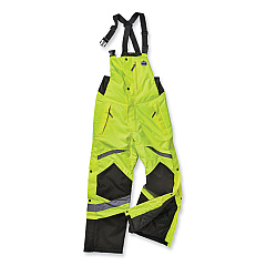 ergodyne GloWear 8928 Class E Hi-Vis Insulated Bibs, Large, Lime (EGO25524)