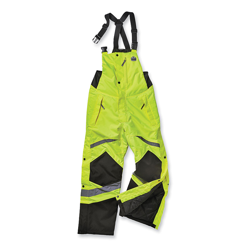 ergodyne GloWear 8928 Class E Hi-Vis Insulated Bibs, X-Large, Lime (EGO25525)