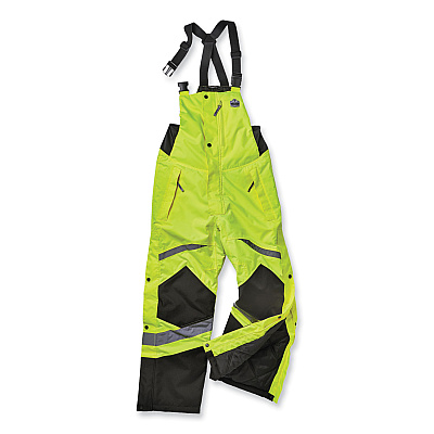 ergodyne GloWear 8928 Class E Hi-Vis Insulated Bibs, 2X-Large, Lime (EGO25526)