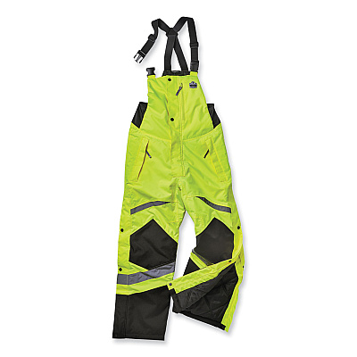 ergodyne GloWear 8928 Class E Hi-Vis Insulated Bibs, 5X-Large, Lime (EGO25529)