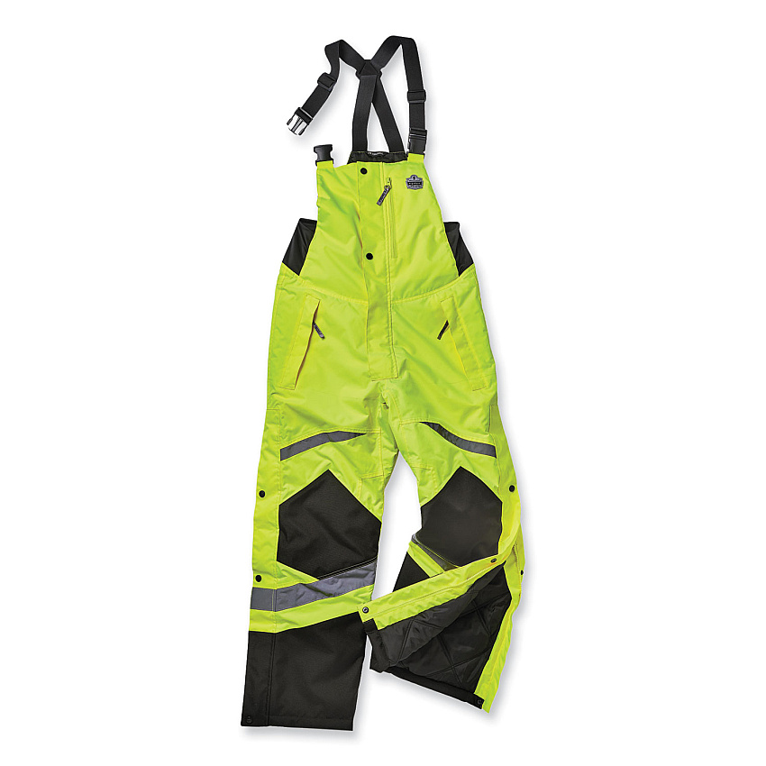 ergodyne GloWear 8928 Class E Hi-Vis Insulated Bibs, 5X-Large, Lime (EGO25529)