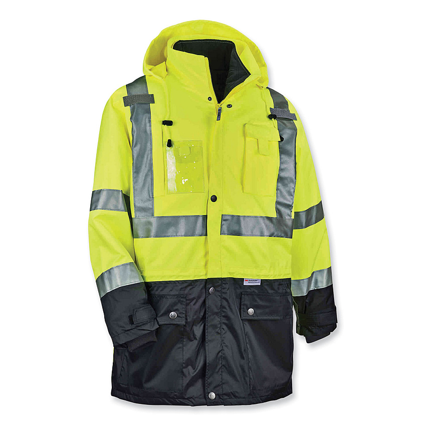 ergodyne GloWear 8388 Class 3/2 Hi-Vis Thermal Jacket Kit, Large, Lime (EGO25534)