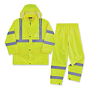 ergodyne GloWear 8376K Lightweight HV Rain Suit, 2X-Large, Lime (EGO25436)