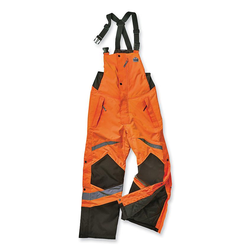 ergodyne GloWear 8928 Class E Hi-Vis Insulated Bibs, Medium, Orange (EGO25633)
