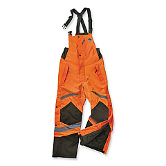 ergodyne GloWear 8928 Class E Hi-Vis Insulated Bibs, Large, Orange (EGO25634)