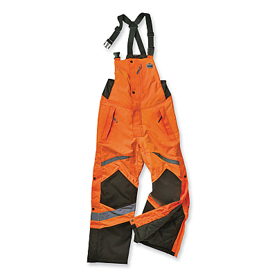 ergodyne GloWear 8928 Class E Hi-Vis Insulated Bibs, 4X-Large, Orange (EGO25638)
