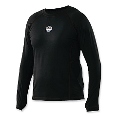 ergodyne N-Ferno 6435 Midweight Long Sleeve Base Layer Shirt, Medium, Black (EGO40203)