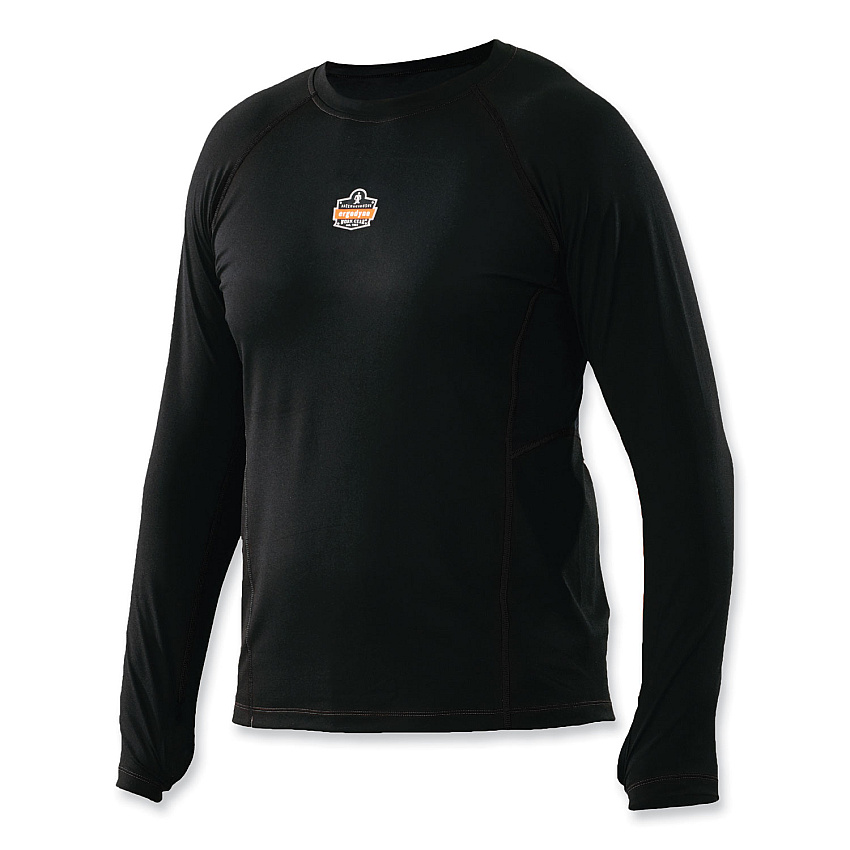 ergodyne N-Ferno 6435 Midweight Long Sleeve Base Layer Shirt, Medium, Black (EGO40203)