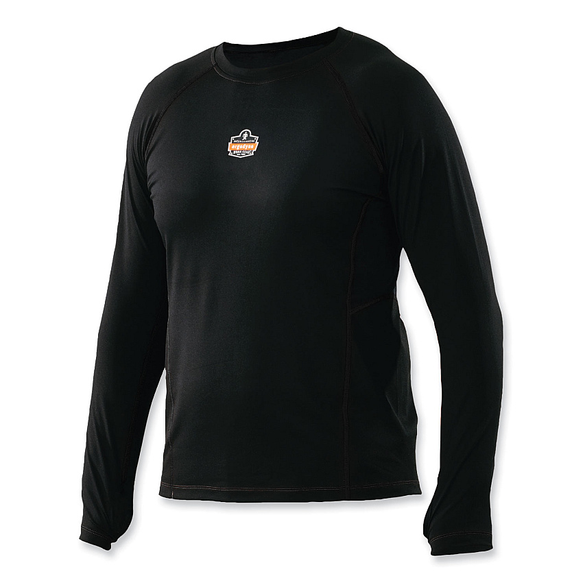ergodyne N-Ferno 6435 Midweight Long Sleeve Base Layer Shirt, Large, Black (EGO40204)