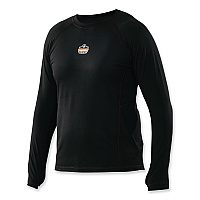 ergodyne N-Ferno 6435 Midweight Long Sleeve Base Layer Shirt, X-Large, Black (EGO40205)